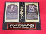 WSLHFEO Mike Piazza Tom Seaver Mets Hall of Fame Induction Postcard Plaque L