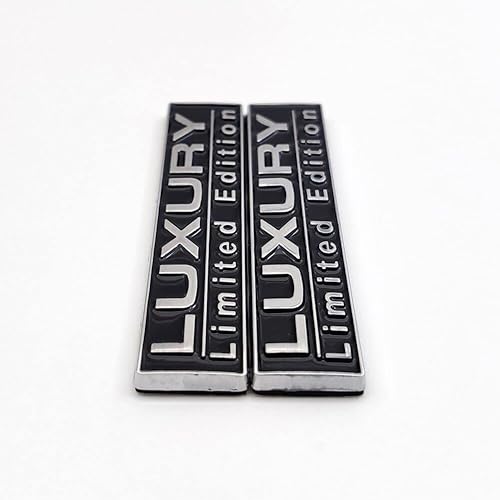 Miniatura 5 de 2 emblemas de lujo de edición limitada 3D Auto Racing Sport Badge para maletero trasero calcomanía para guardabarros laterales (negro cromado)