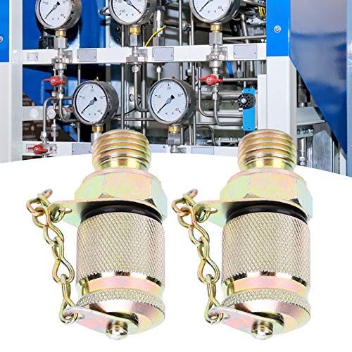 Image of 2PCS Hydraulic Pressure Test Coupling Kit Hydraulic Test Adapter High Pressure Hose Fitting Measuring Point Coupling Tool (M10x1-M12x1.25)