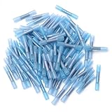 Insulated Heat Shrink Butt Wire Electrical Crimp Terminal Connector 14-16AWG Set of 100