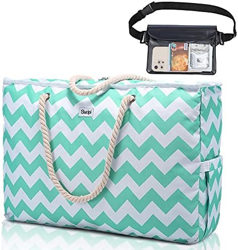 Sucipi Beach Tote Canvas Travel Shoulder Bag Waterproof Sandproof for Women Weekender Carry On with Zipper and Wet Pocket XL 1 Sucipi Beach Tote Canvas Travel Shoulder Bag Waterproof Sandproof for Women Weekender Carry On with Zipper and Wet Pocket XL