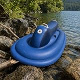 GwlThixion Moto d'Acqua Gonfiabile elettrica Pieghevole, Subacquea da 500W, gommone con Motore, e vano portaoggetti Integrato, Leggera e Ideale per Campeggio o Spiaggia Blue-16000mAh