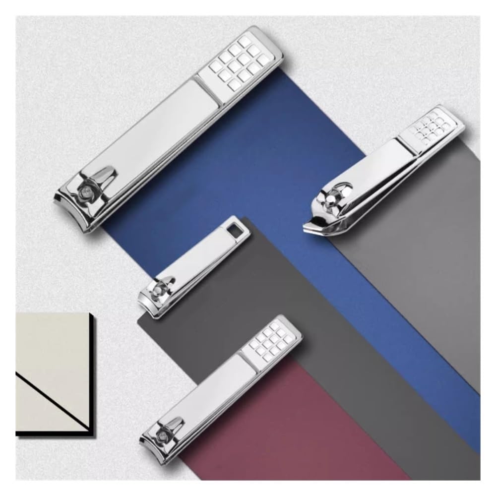 Tagliaunghie, Set per Manicure e Pedicure, Professionale, 19 Pezzi, in Acciaio Inox, per la Cura delle Unghie, con Custodia da Viaggio in Pelle per Uomo e Donna.