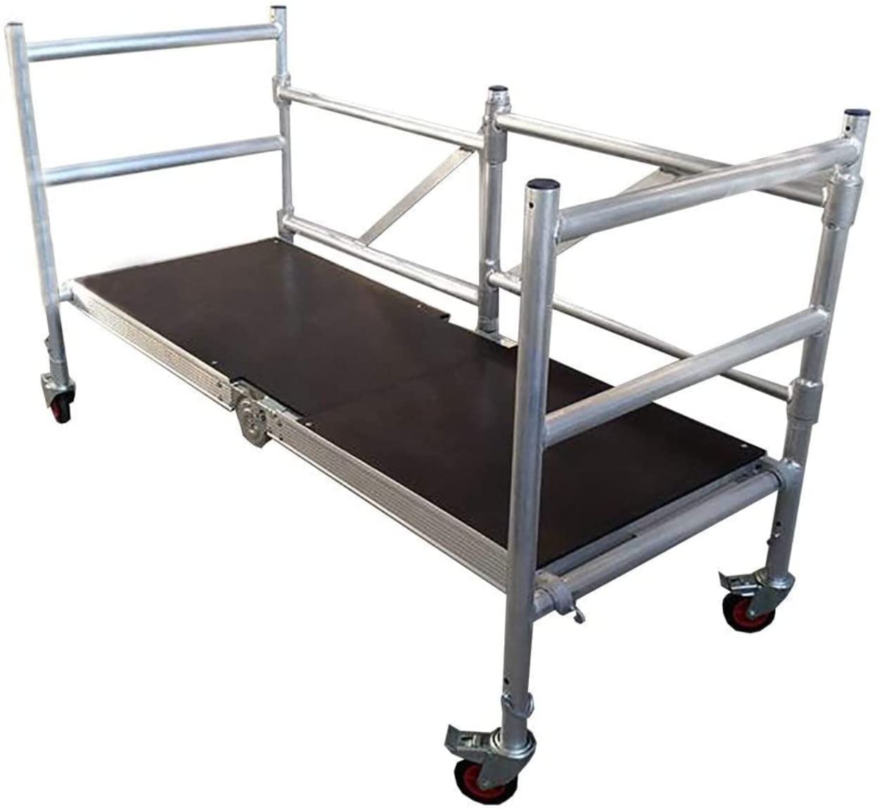 Alumexx Eco Line Quicky - Fahrgerüst - Klappgerüst - Zusammenklappbare Plattform - Zimmergerüst - Innengerüst - 3 Ebenen - Arbeitshöhe 2.30 - 2.60 - 2.90m