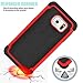 Tekcoo for Galaxy S6 Case, [Tmajor Series] [Red/Black] Shock Absorbing Hybrid Rubber Plastic Impact Defender Rugged Slim Hard Case Cover Shell for Samsung Galaxy S6 S VI G9200 GS6 All Carriers
