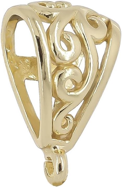 1PC Sterling Silver Filligree Slider Pendant Clasp Bail Connector