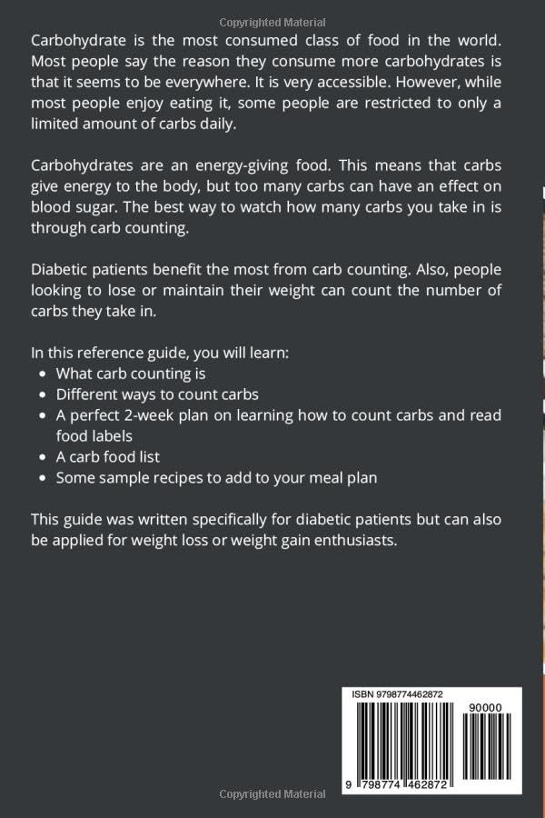 Miniatura 2 de Carb Counting Reference Book A Beginner's 2-Week Step-by-Step Guide to Carb Counting, With a Carb Food List and Sample Recipes