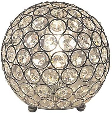 Floodoor Crystal Table Lamp,Decorative Bedside Crystal Lamp,Nightstand lamp, Bedroom lamp for bedstand,Bedroom,Living Room,Guest Room,Silver
