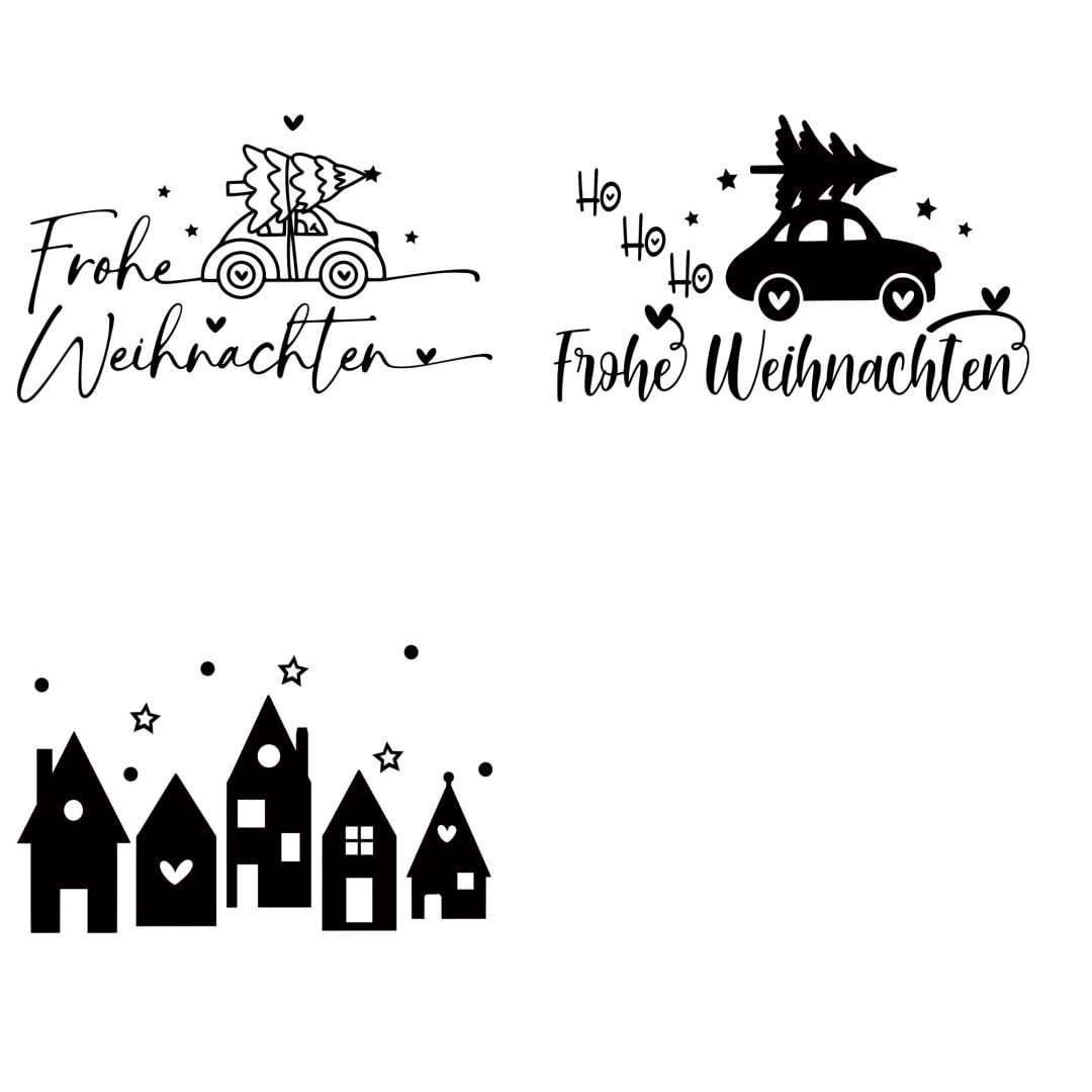 Christmas Iron Transfer Patch Heat Transfer Sticker Vinyl Design Iron Applique T-Shirt Clothing DIY Craft Applique Clothing Decoration (P3)