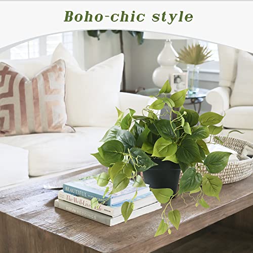 MARTHAIVAN-Fake-Potted-Plants-Artificial-Pothos-Boho-Greenery-Indoor-Faux-Plant-Decor