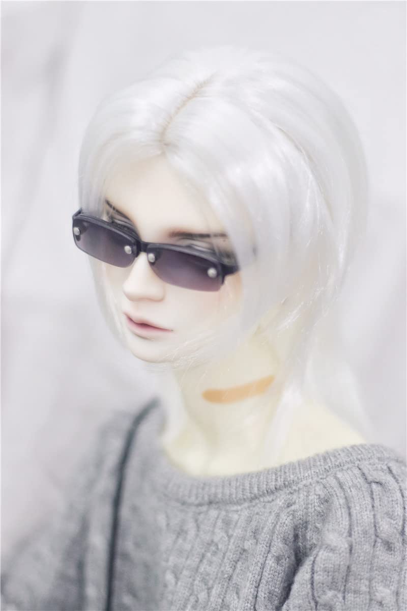 Tita-DoremiBJD Wig Ball-jointed Doll 1/3 8.5-9.5 Inch 22-24cm Dollfie Pullip SD DOD DD White Toy Head Wig Hair (Wig Only, Not A Doll)