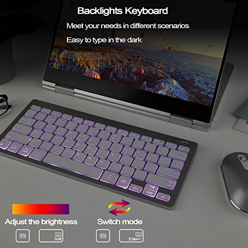 Qulose Wireless Keyboard, Multi-Device Bluetooth Keyboard, Rechargeable Dual Mode (Bt + 2.4G) Ergonomic Computer Keyboard With Mouse For Ios, Android, Windows Desktop/Laptop/Pc - Silver White #TOP5