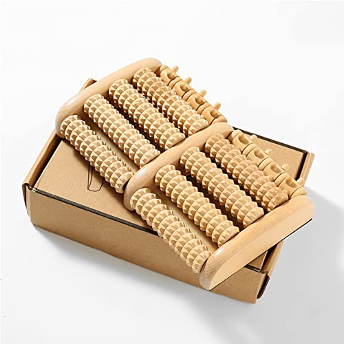 Vamotto Dual Foot Massager Roller, Wooden Foot Massager For Plantar Fasciitis Pain Relief Heal Spur Deep Tissue Acupressure Foot & Heel Massager #TOP6
