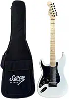 Guitarra Strato Seven Canhoto Sgt-207 LH Branca C/Bag