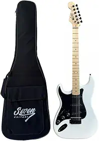 Guitarra Strato Seven Canhoto Sgt-207 LH Branca C/Bag