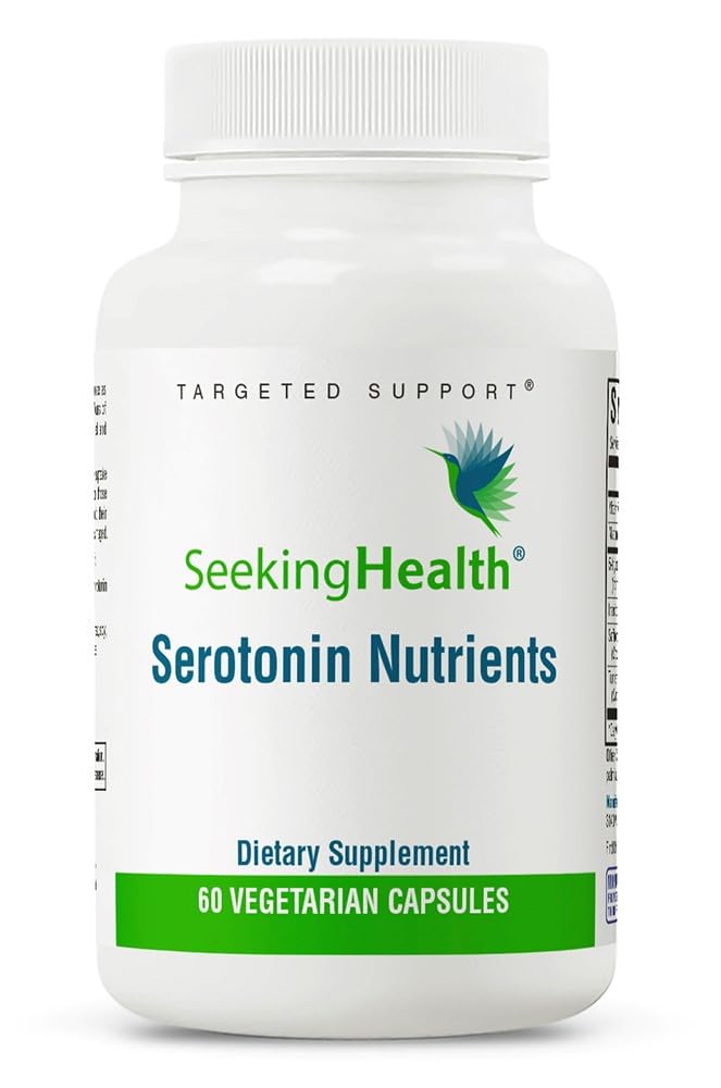Seeking HealthSerotonin Nutrients, Supports Healthy Sleep, 5-HTP Supplement with Vitamin B6 and Saffron Extract, Vegan and Vegetarian (60 Capsules)