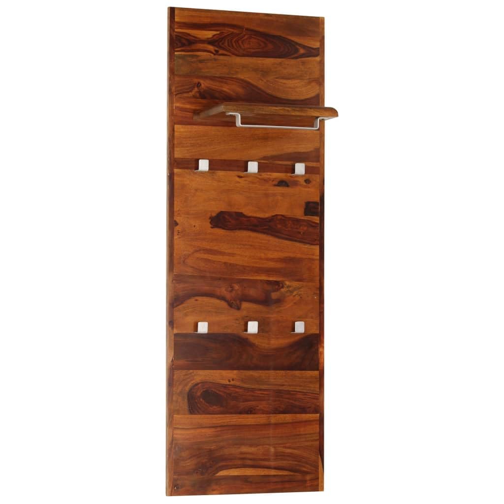 Portemanteau bois de sesham massif 118 cm au design rustique chic