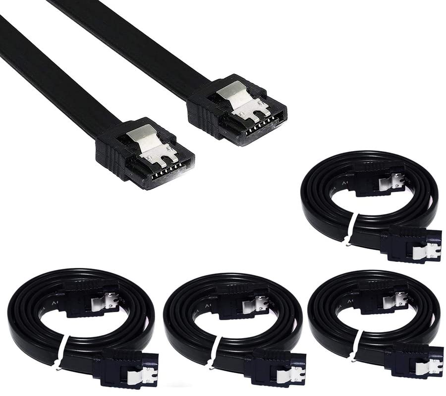 SATA III 6.0 Gbps SATA Cable (SATA 3 Cable) 12 Inch Compatible for SATA HDD, SSD, CD Driver, CD Writer (Black Pack 4)-image-22