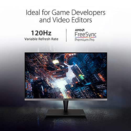 Image of ASUS ProArt Display 32 inch 4K HDR Computer Monitor (PA32UCG-K) - UHD (3840 x 2160), Mini-LED IPS, 1600nits, 120Hz, 10-bit, Thunderbolt 3, HDMI2.1, w /Calibrator, Compatible With Laptop & Mac Monitor,Black