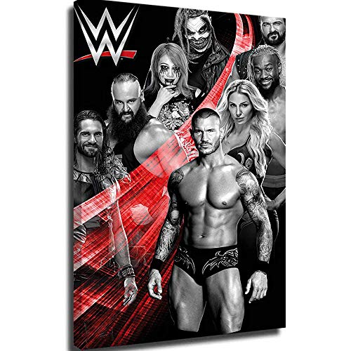 Canvas Canvas Art Wall Decor For Living Room WWE Superstars Wall Art Home Decor Decals Poster 20x28inch