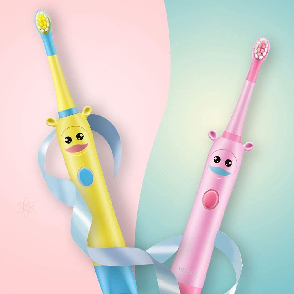Compacto Cepillo de dientes eléctrico para niños, cepillo de dientes con temporizador inteligente y 3 modos, cepillo de dientes con 8 cabezales de cepillo reemplazables Ergonómico