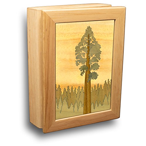 Wood Art Tree Box - Handmade In Usa - Unmatched Quality - Unique, No Two Are The Same - Original Work Of Wood Art. A Giant Tree Gift, Ring, Trinket Or Wood Jewelry Box (#4140 Giant Tree 4X5X1.5) #TOP8