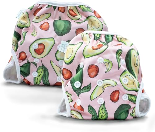 Image of Bambi & Boo Reusable Swim Diapers, Full Size Pack N-6, Adjustable, Soft & Breathable for Toddlers & Babies, Newborn Swim Diaper to 40 Months Old, Ideal for Swimming Less Mess