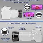 Ultimaxx Kit d'Accessoires 58MM pour Canon EOS Rebel T7, T6, T5, T3, T100, 4000D, 3000D, 2000D, 1500D, 1300D, 1200D 1100D, et Plus ; Comprend : 2X Batteries LP-E10, Kits de Filtres, Sac à Dos & Plus