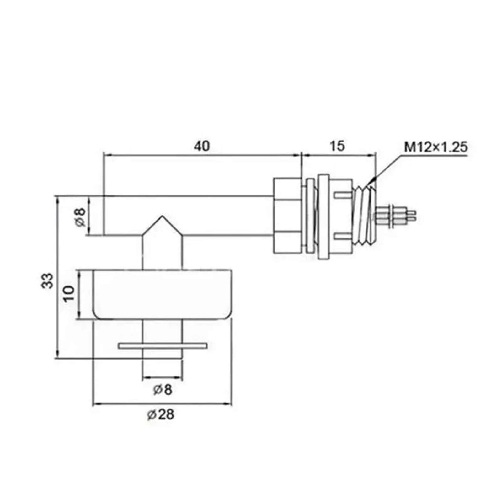 Interruptor de flotador de montaje lateral 0-110V/0-220V Sensor de nivel de líquido 10 Uds(0-110V -10-60C)