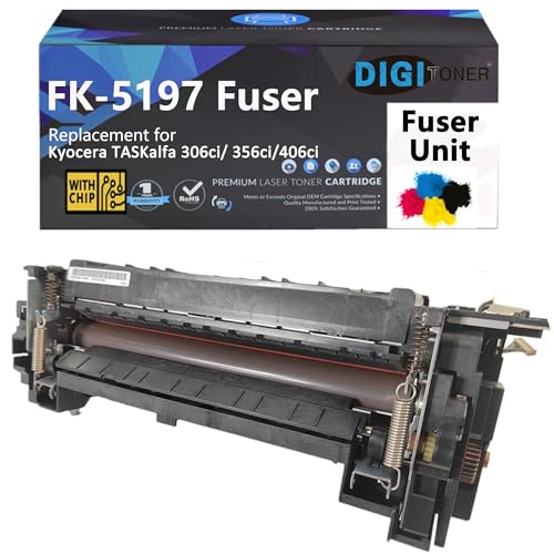 DIGITONER FK-5197 Fuser Unit Replacement for Kyocera FK-5197 302R493130 Compatible with TASKalfa 306ci 356ci 406ci Printers High Page Yield 150K (Voltage: 110V)