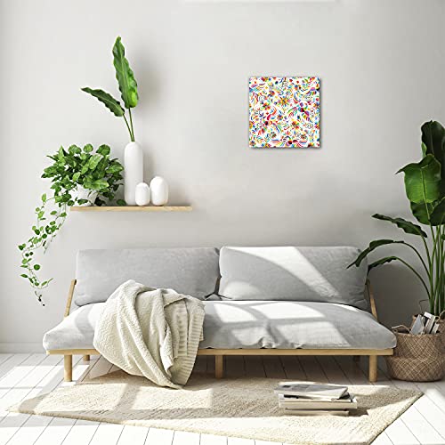 Horloge Murale Verre Broderie Mexicaine Idéale pour Cuisine Lumineuse