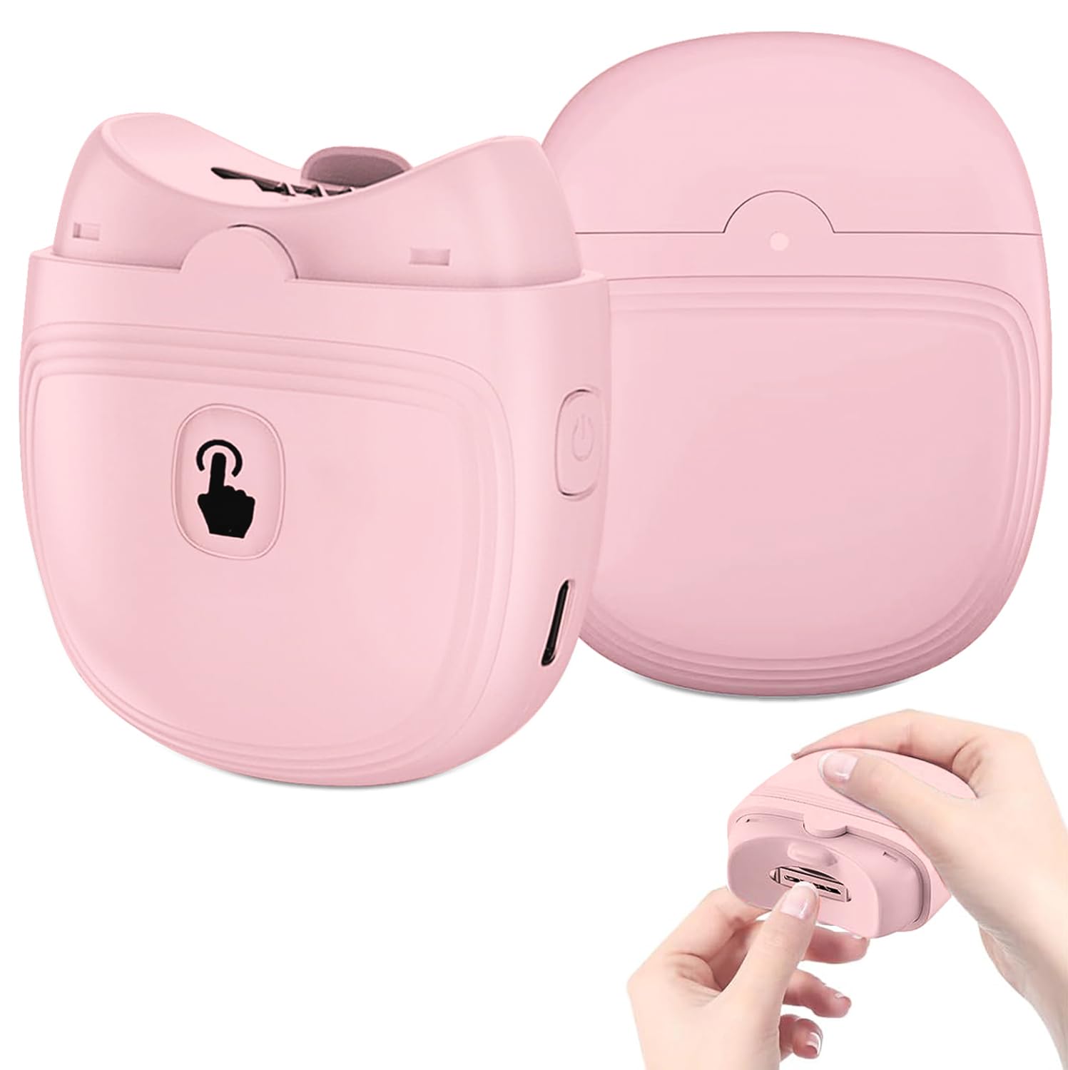 Electric Nail Clipper,Automatic Baby Electric Nail Trimmer,2 Speed Nail Clipper, Rechargeable Nail Kit for Elderly, Baby Nail Trimmer Electric,LED Light Manicure Set,Nail Clippers Gift for Kids,Adult