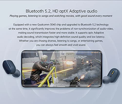 Original for Redmi AirDots 3 Wireless Earphones Bluetooth 5.2 Apt-X  Adaptive Stereo Bass with Mic Handsfree HiFi Stereo TWS Earbuds (Blue) :  Electronics - Amazon.com