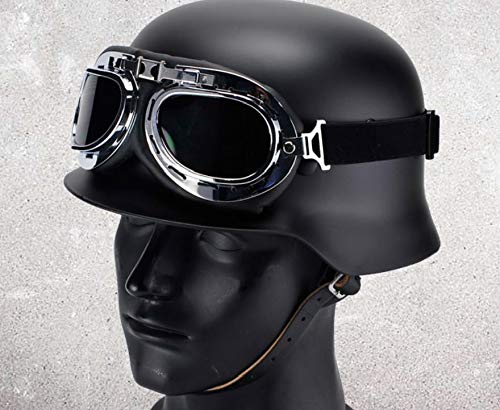 Hyunapower Classic Replica WW2 German Army M35 M1935 Steel Helmet with Leather Liner & Chin Strap (Black, Adults, Unisex-Adults, Unisex, Large, Historical-Military-Helmets) : Sports & Outdoors