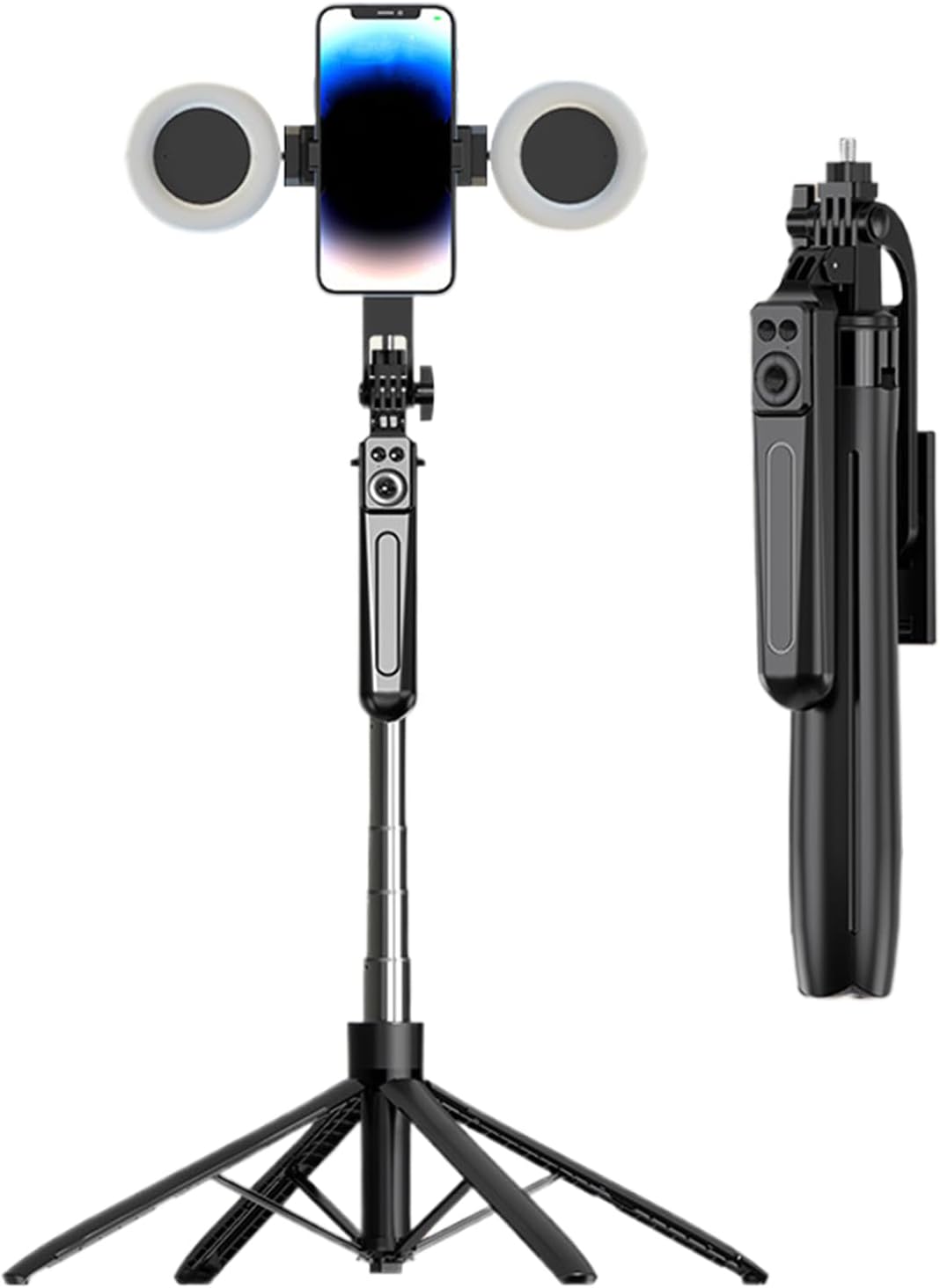 Selfie Stick Tripod, 71-Inch Extendable Camera Stand with Remote Control, Vlogging Accessories for Content Creators, Women, and Men