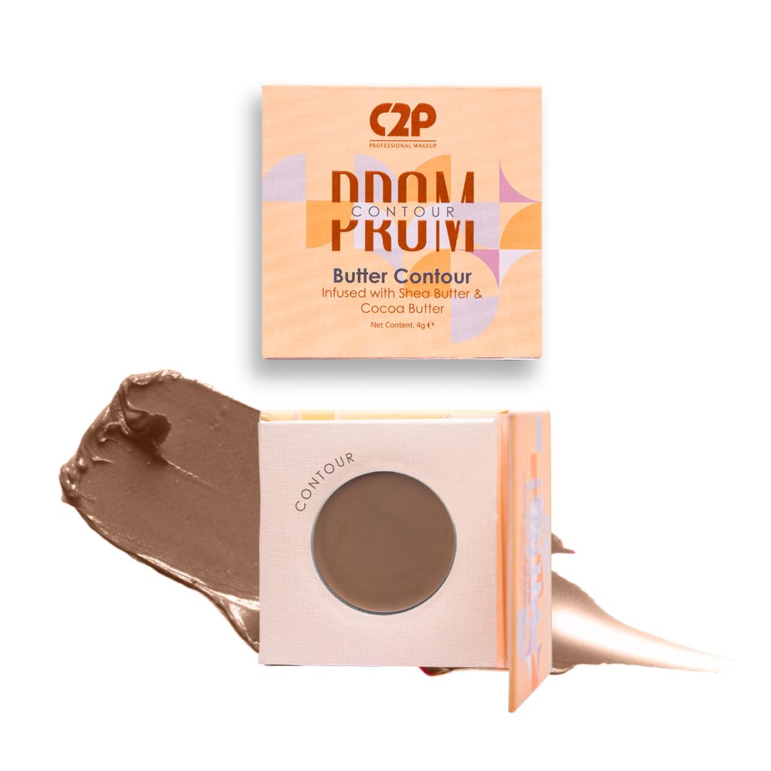 C2P Pro Prom Cream Contour | Lightweight Bronzer with Matte Finish | Infused with Shea & Cocoa Butter – 4g (Brown Mocha 02)