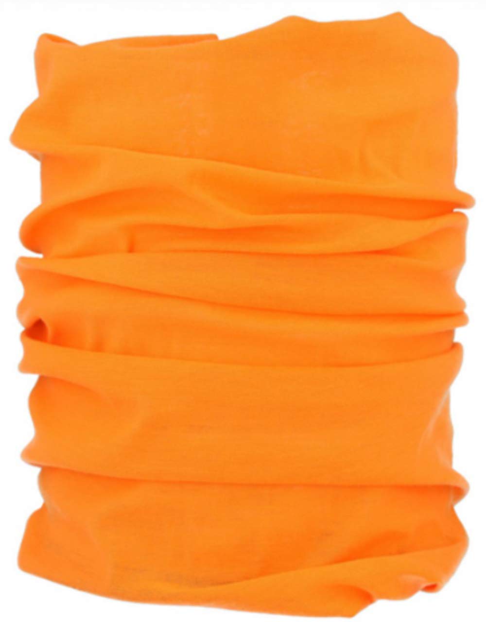 Multifunctional Headwear Neck Scarf Bandana Balaclava Face mask Headband Hairband Tube Gaiter Stretch Snood for Sports Yoga Running Cycling Hiking (Orange)