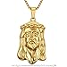 BOBIJOO JEWELRY - Colgante Cabeza de Jesús con Oro Cristo de Acero...
