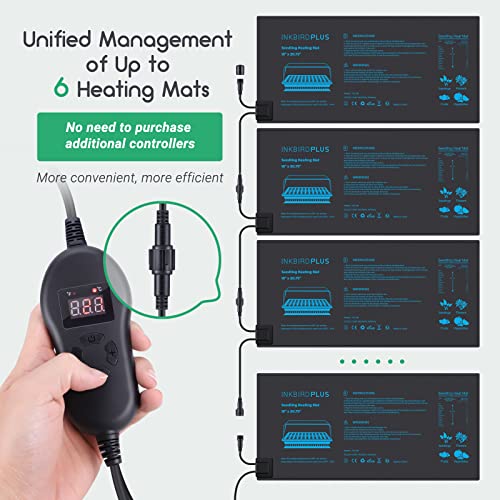 image for INKBIRDPLUS Seedling Heat Mats with Thermostat Digital, 30W Waterproof