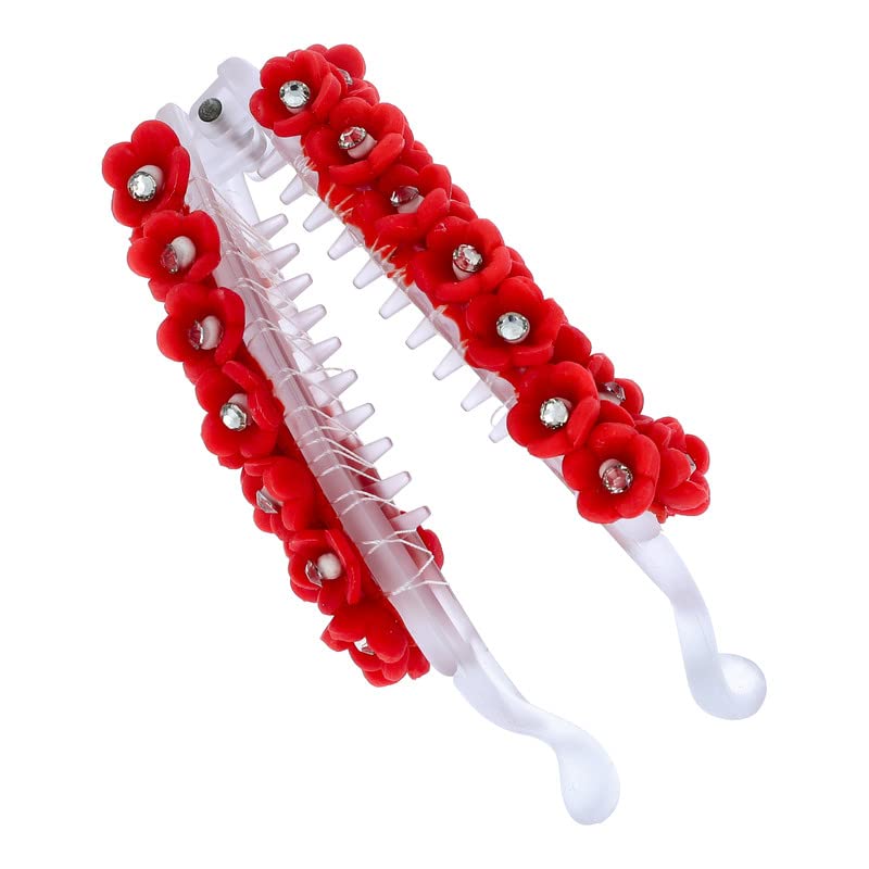 YOU & YOURS Banana Hair Clip Handmade Artificial Flowers Jewelry for Girls & Women - Image 2 thumbnail