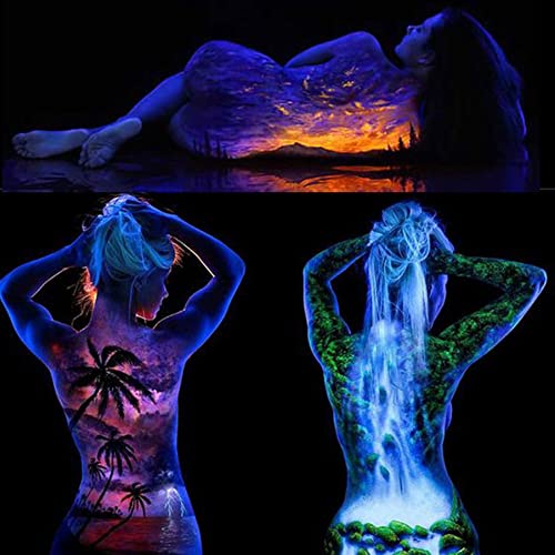 Yeweian 2036 8 Colors Uv Face Body Paint Black Lights Glow In The Dark Neon Body Painting Palette thumb #5