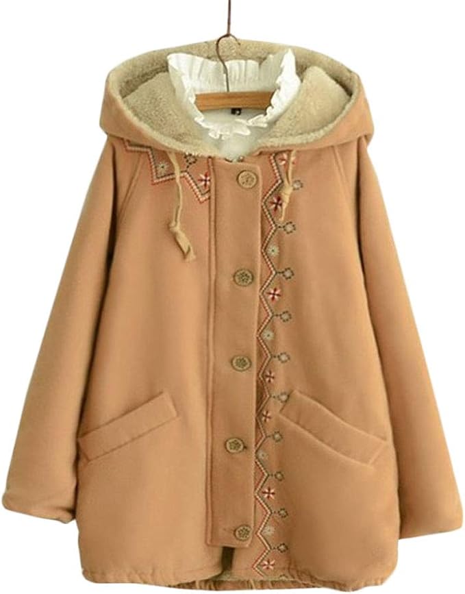 Amazon 中綿コート裏起毛ジャケットレディース厚手ブルゾンモッズコート裏ボアコートフード付きミモレ丈アウター綿入れ防寒カジュアル通学かわいい森ガールカーキf ユは カーリ コート ジャケット 通販