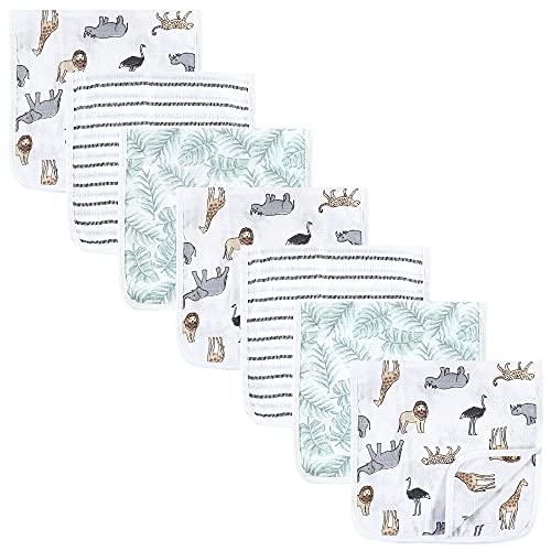 Image of Hudson Baby Unisex Baby Muslin Burp Cloth 7pk, One Size