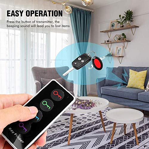 Key Finder, 5 Kit Key Tracker Smart Tracker TV-afstandsbediening met 1 zender en 4 ontvangers Portemonneezoeker, voor… - Image 4
