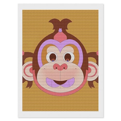 Diamond painting singe BVNMT idée cadeau anniversaire et fête originale