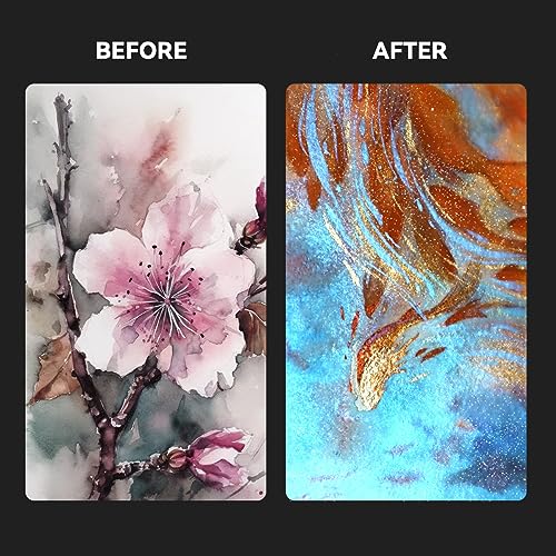 Paul Rubens Artist Watercolor Paints-Metallic Glitter Solid Colors-Pink Portable Metal Case with Palette-24 Color Set Sparkle Watercolor