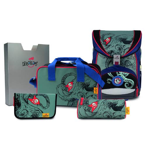 Preisvergleich Produktbild DerDieDas ErgoFlex Schulrucksack-Set 5-TLG. Octopus
