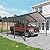 AIRWIRE 10x15 Metal Carport Carports with Enhanced Base Heavy Duty Garage Outdoor Galvanized Car Shelter for Car, Boats and Truck