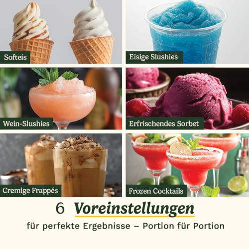 Cuisinart Frost Fusion – Gefrorene Getränke und Softeis in einem Gerät | 6 Voreinstellungen | Slushies, Frozen Cocktails, Frappés, Gefrorener Wein, Sorbet und Softeis | Fertig in 30 Minuten