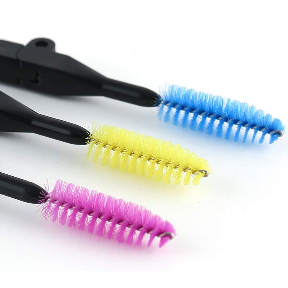 Double-end Folding Eyelash Comb Separator Mascara Lift Curl Metal Beauty Eyes Makeup Tool Eyelashes Comb (Yellow) 4